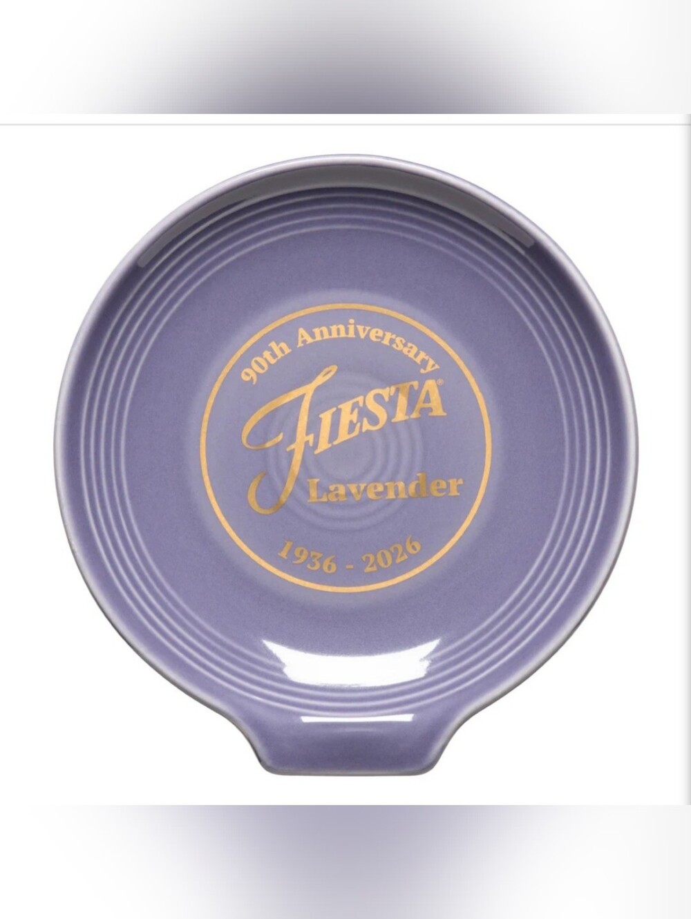 Fiesta Lavender 90th Anniversary Extra Large Spoon Rest